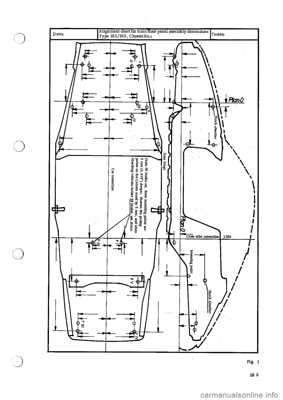 PORSCHE 911 1966 1.G Body Parts Workshop Manual 