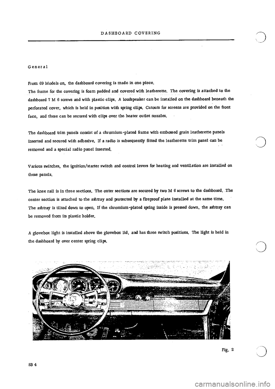 PORSCHE 911 1966 1.G Body Parts Workshop Manual 
