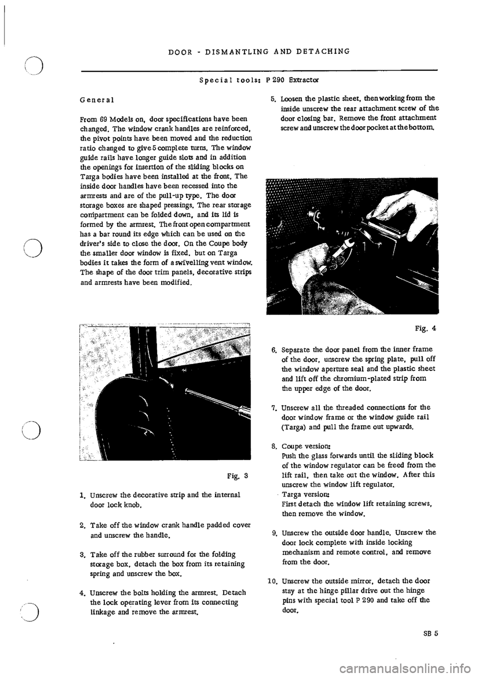 PORSCHE 911 1966 1.G Body Parts Workshop Manual 