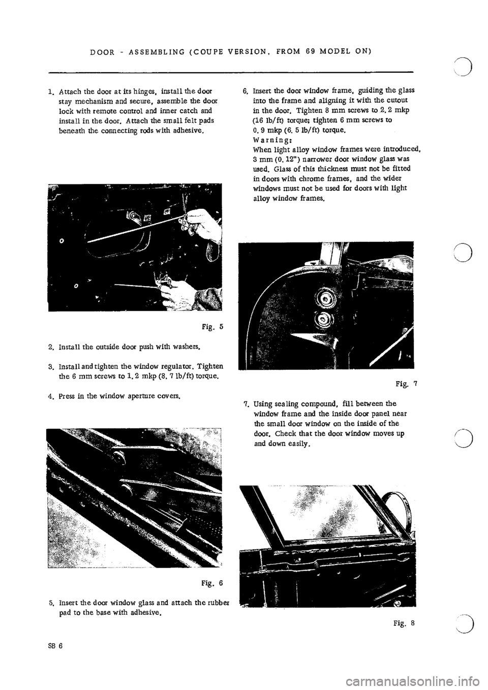 PORSCHE 911 1966 1.G Body Parts Workshop Manual 