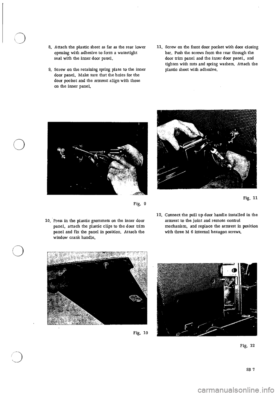 PORSCHE 911 1966 1.G Body Parts Workshop Manual 