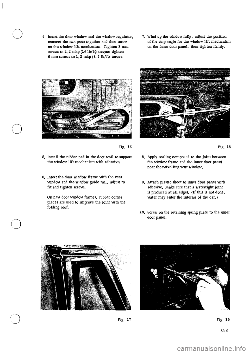 PORSCHE 911 1966 1.G Body Parts Workshop Manual 