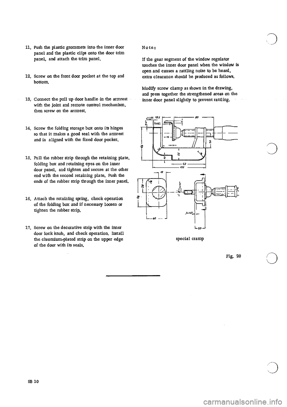 PORSCHE 911 1966 1.G Body Parts Workshop Manual 