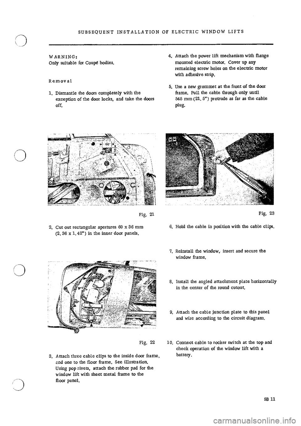 PORSCHE 911 1966 1.G Body Parts Workshop Manual 