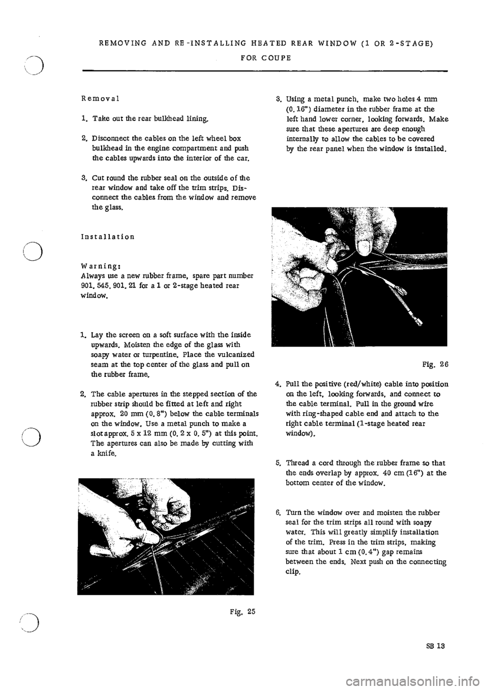 PORSCHE 911 1966 1.G Body Parts Workshop Manual 