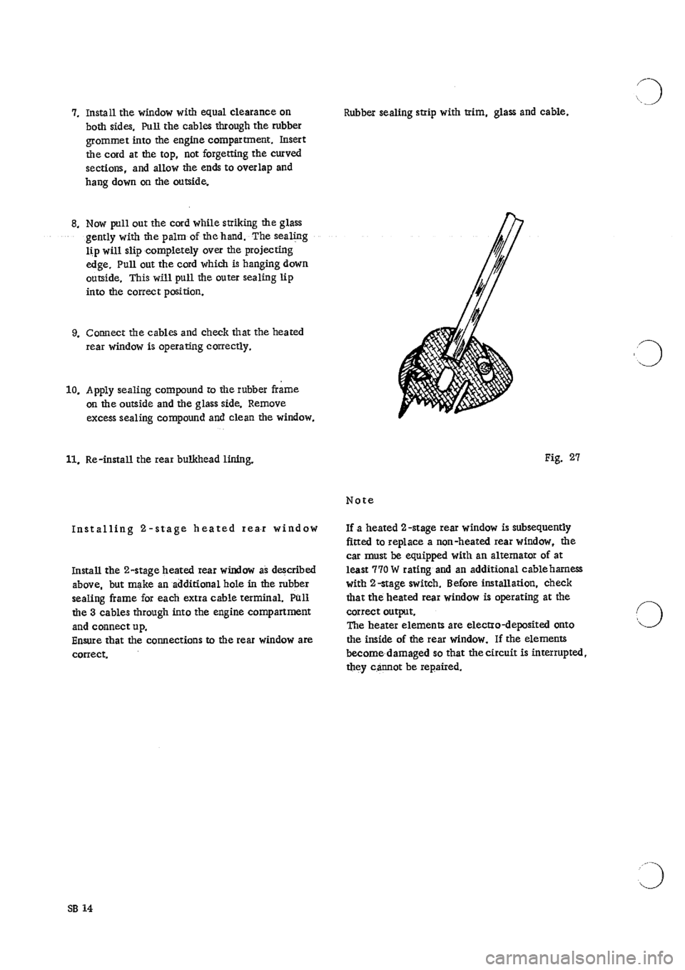 PORSCHE 911 1966 1.G Body Parts Workshop Manual 