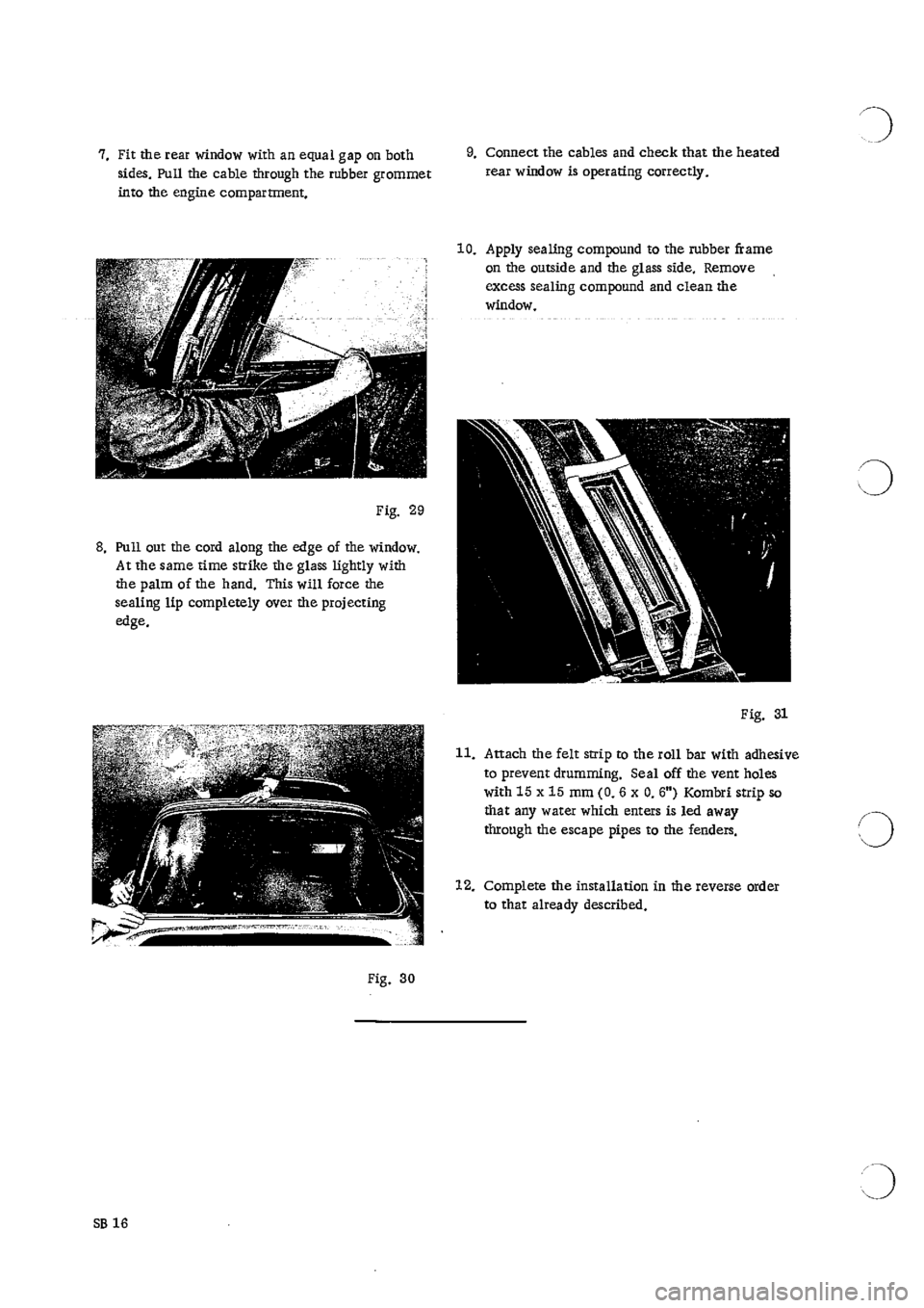 PORSCHE 911 1966 1.G Body Parts Workshop Manual 
