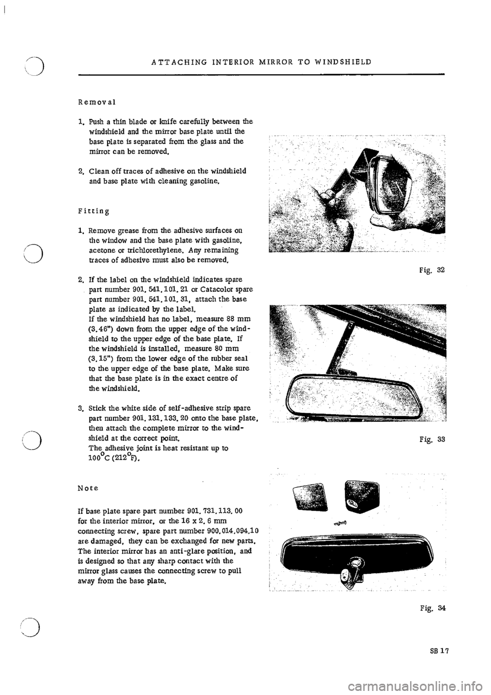 PORSCHE 911 1968 1.G Body Parts Workshop Manual 