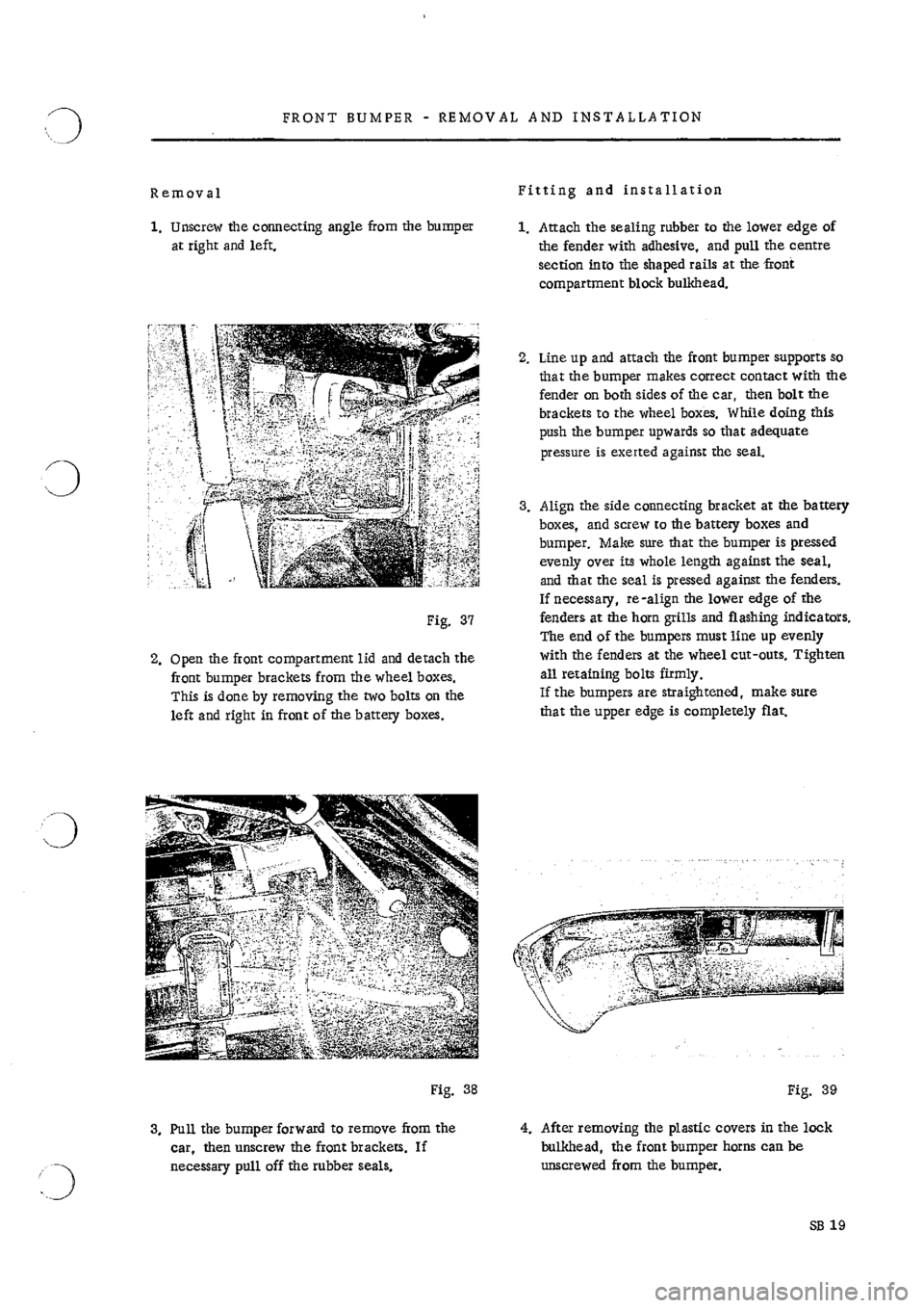 PORSCHE 911 1968 1.G Body Parts Workshop Manual 