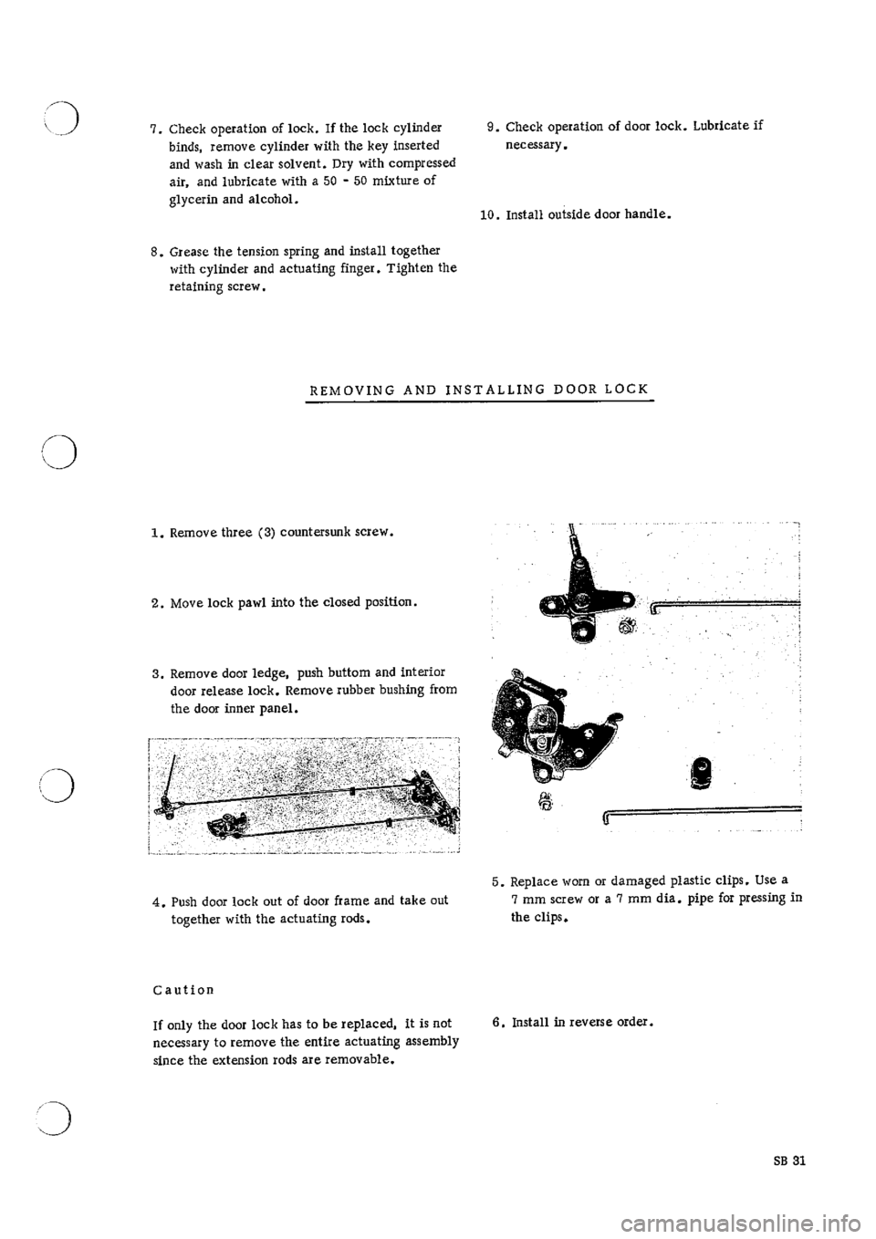 PORSCHE 911 1968 1.G Body Parts Workshop Manual 