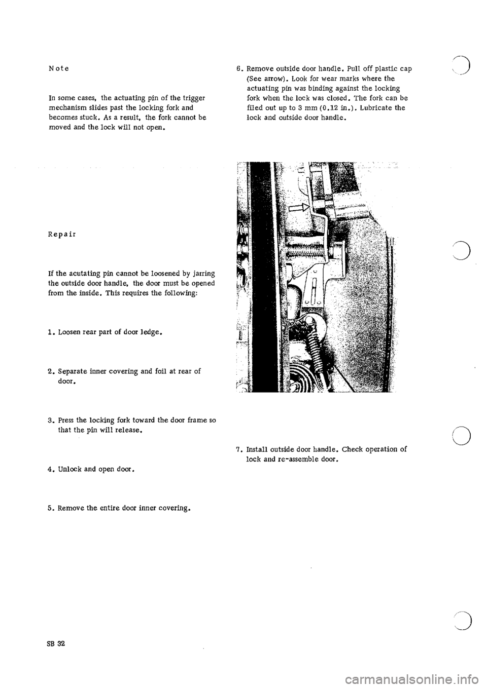 PORSCHE 911 1968 1.G Body Parts Workshop Manual 