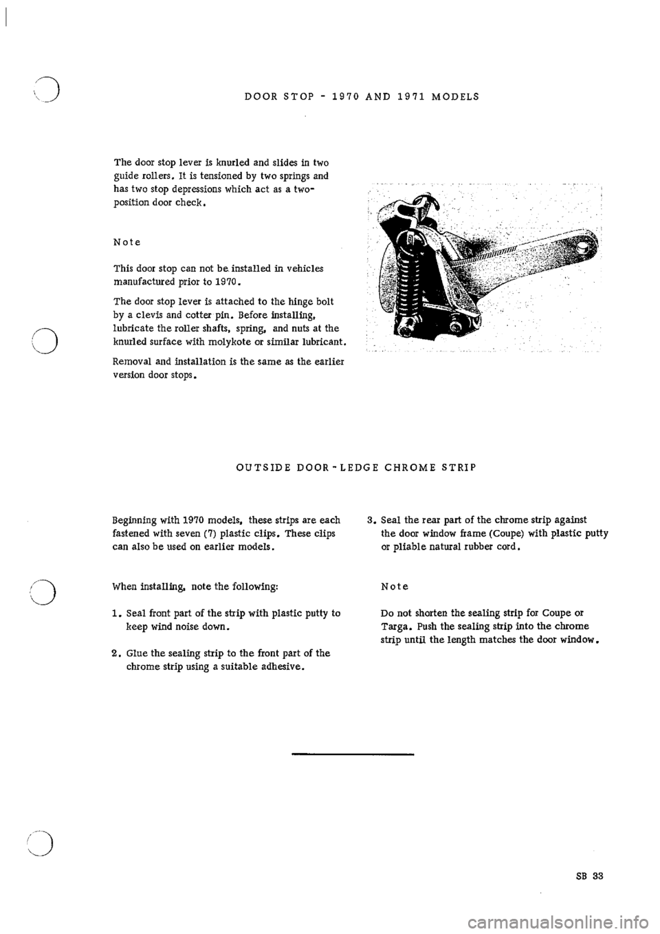 PORSCHE 911 1968 1.G Body Parts Workshop Manual 