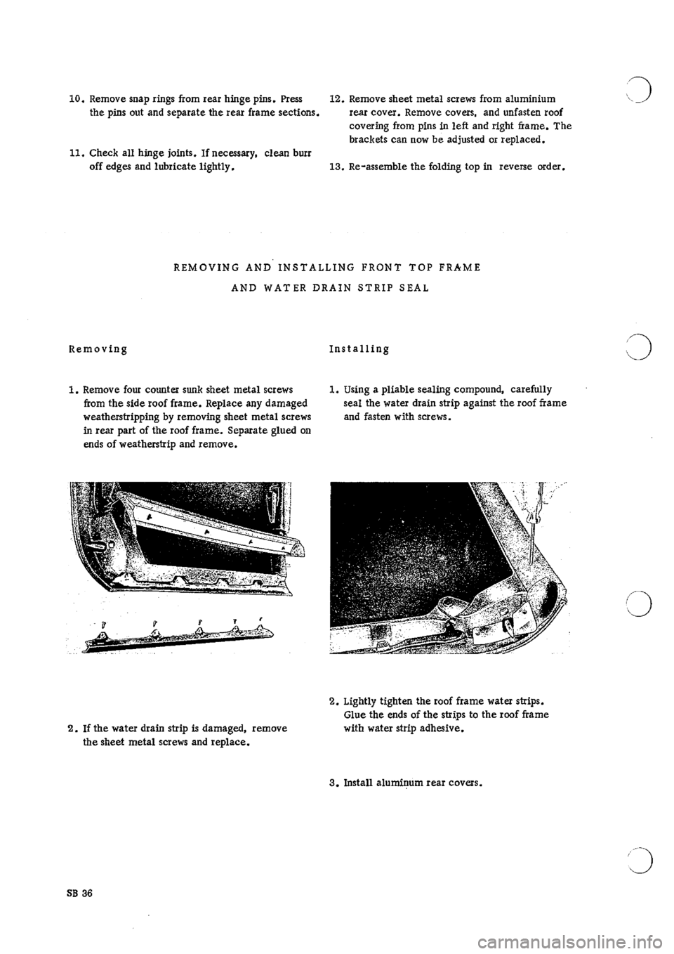 PORSCHE 911 1968 1.G Body Parts Workshop Manual 