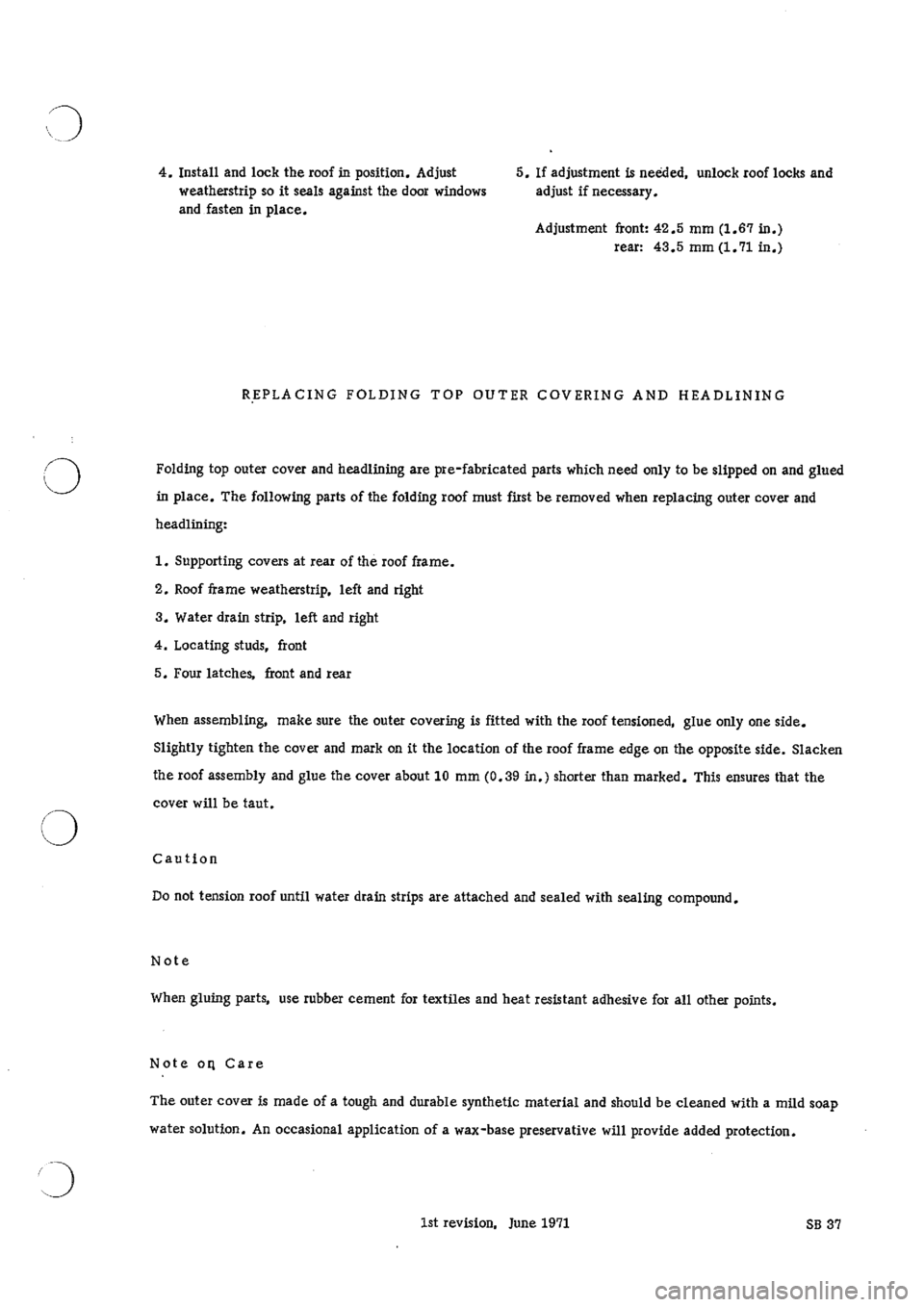 PORSCHE 911 1968 1.G Body Parts Workshop Manual 