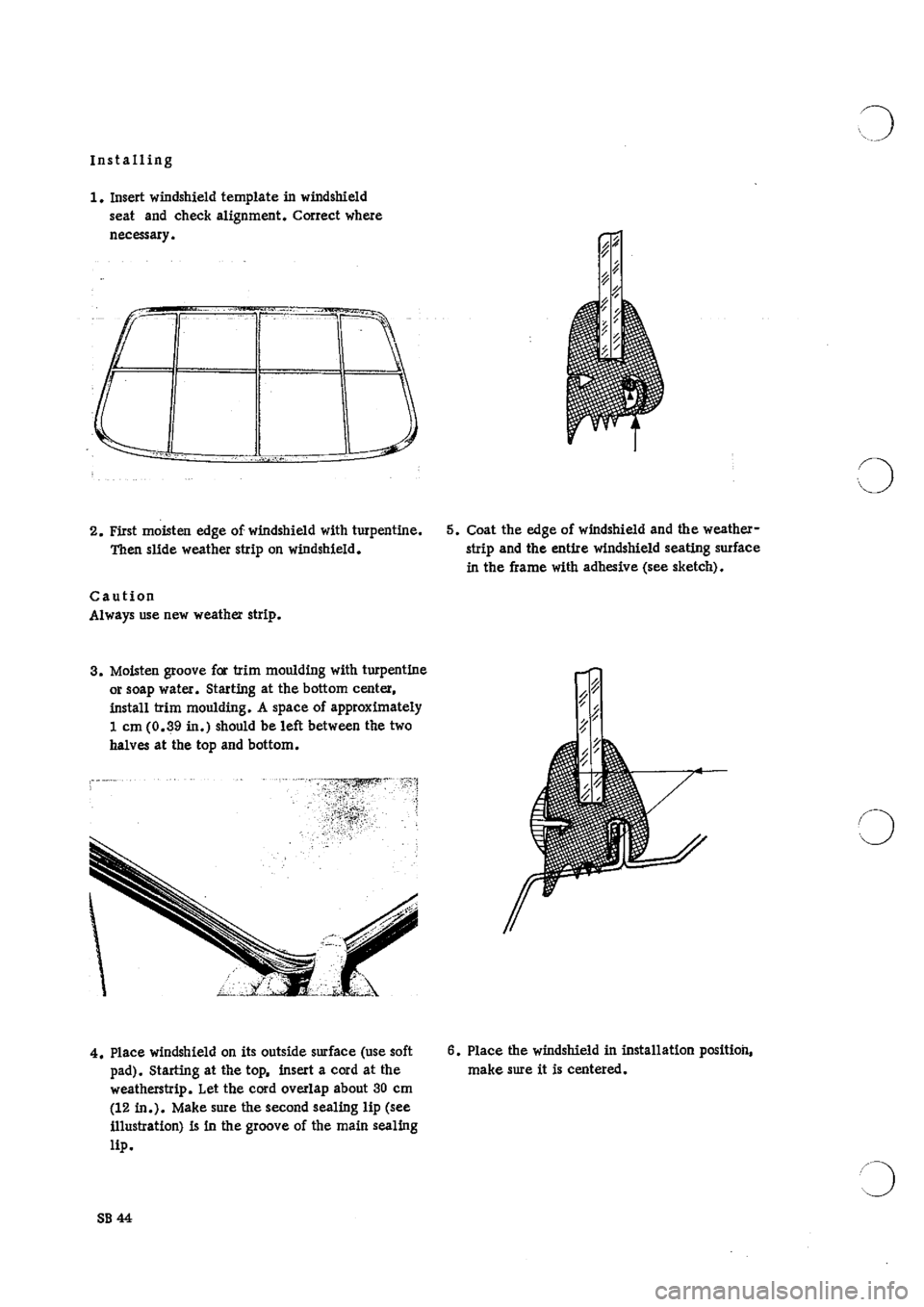 PORSCHE 911 1968 1.G Body Parts Workshop Manual 