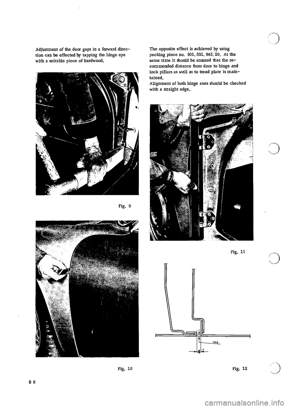 PORSCHE 911 1966 1.G Body Parts 2 Workshop Manual 