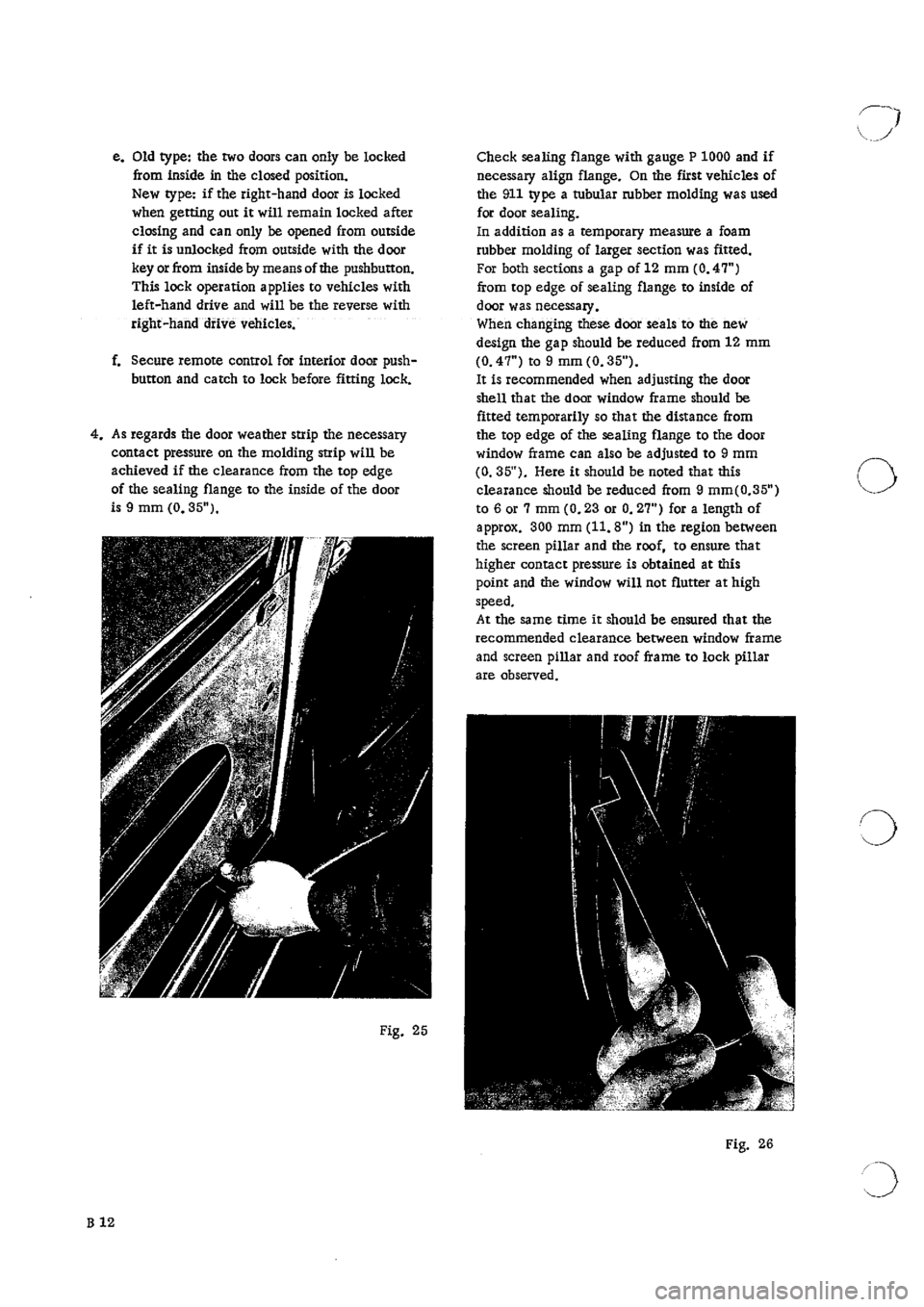 PORSCHE 911 1966 1.G Body Parts 2 Workshop Manual 
