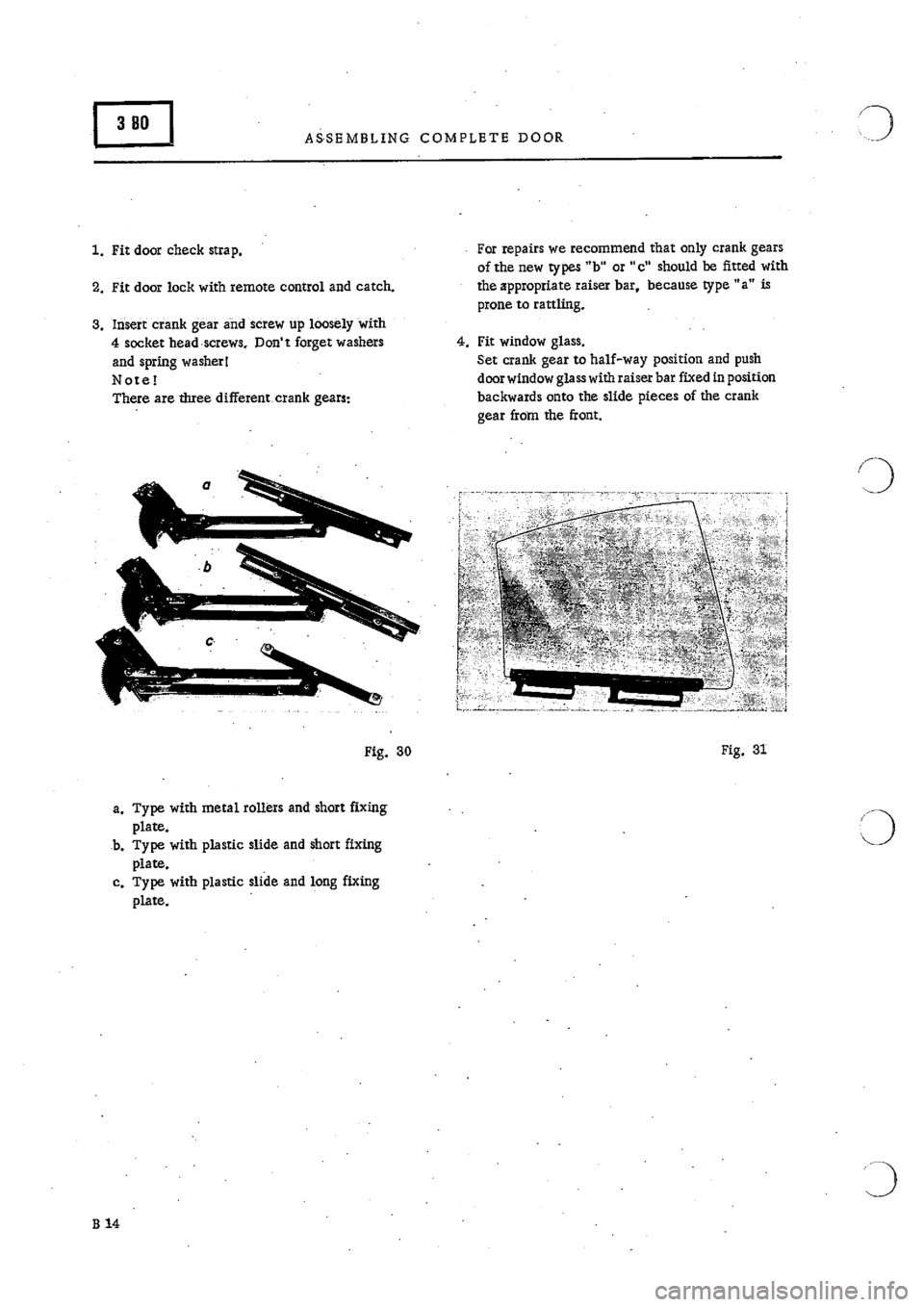 PORSCHE 911 1966 1.G Body Parts 2 Workshop Manual 