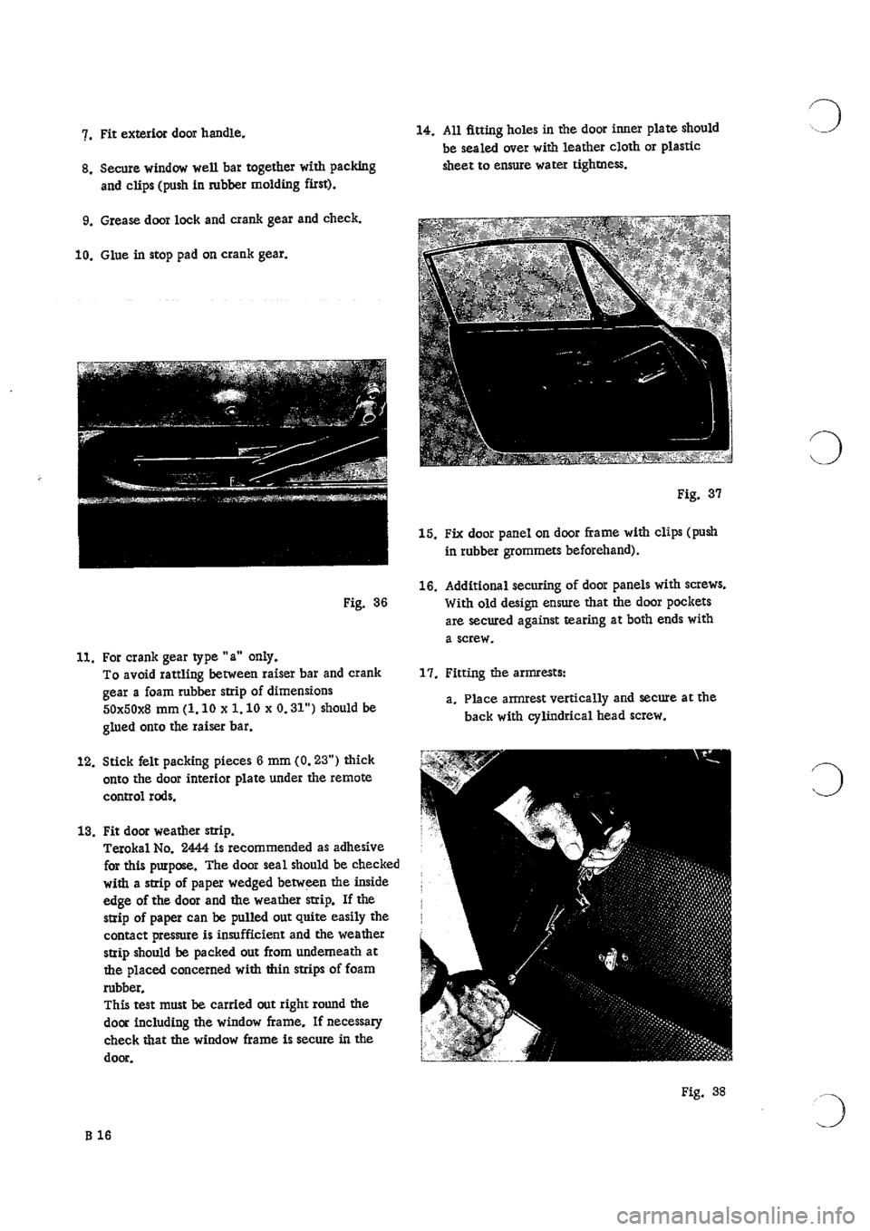 PORSCHE 911 1966 1.G Body Parts 2 Workshop Manual 