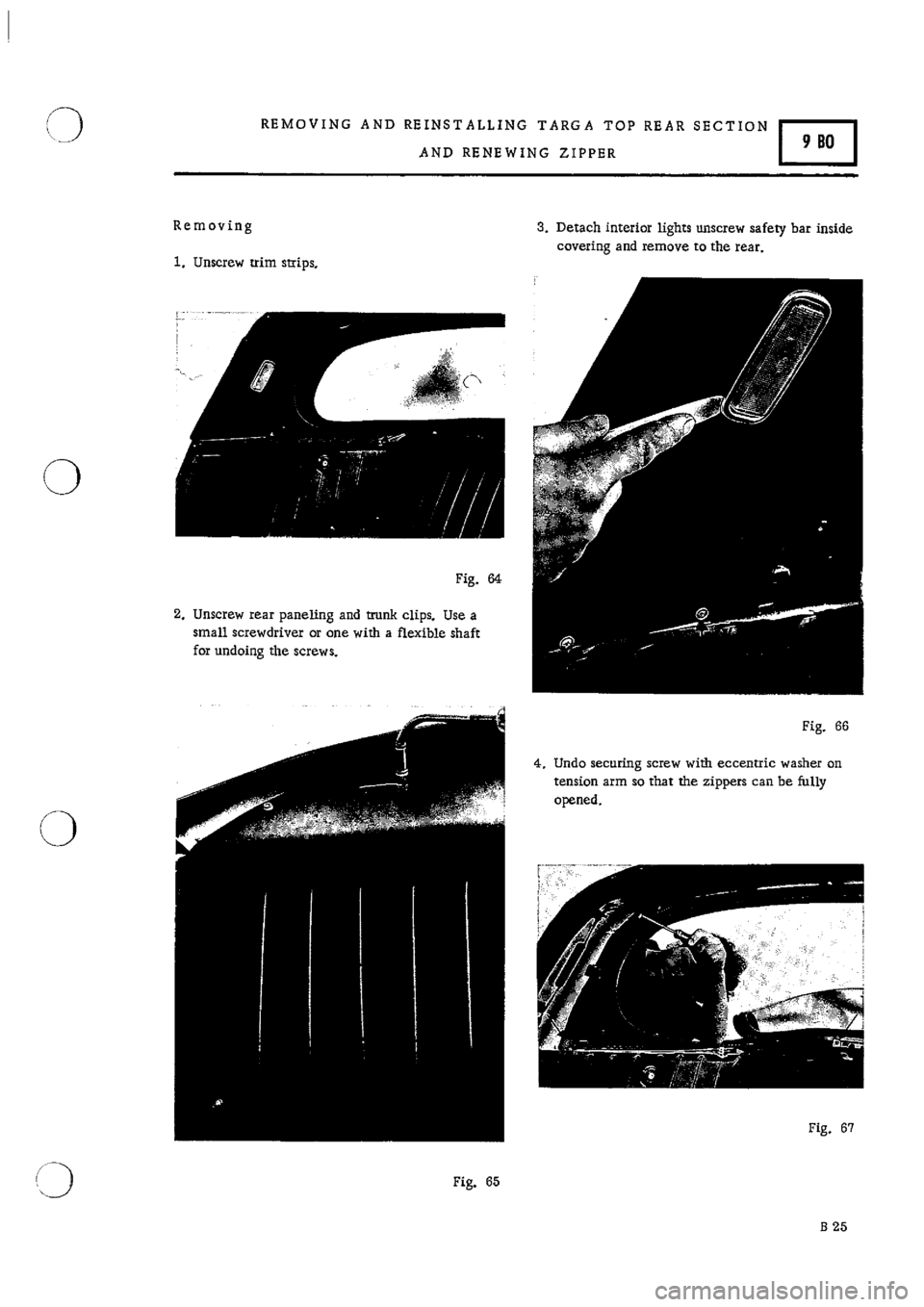 PORSCHE 911 1966 1.G Body Parts 2 Workshop Manual 
