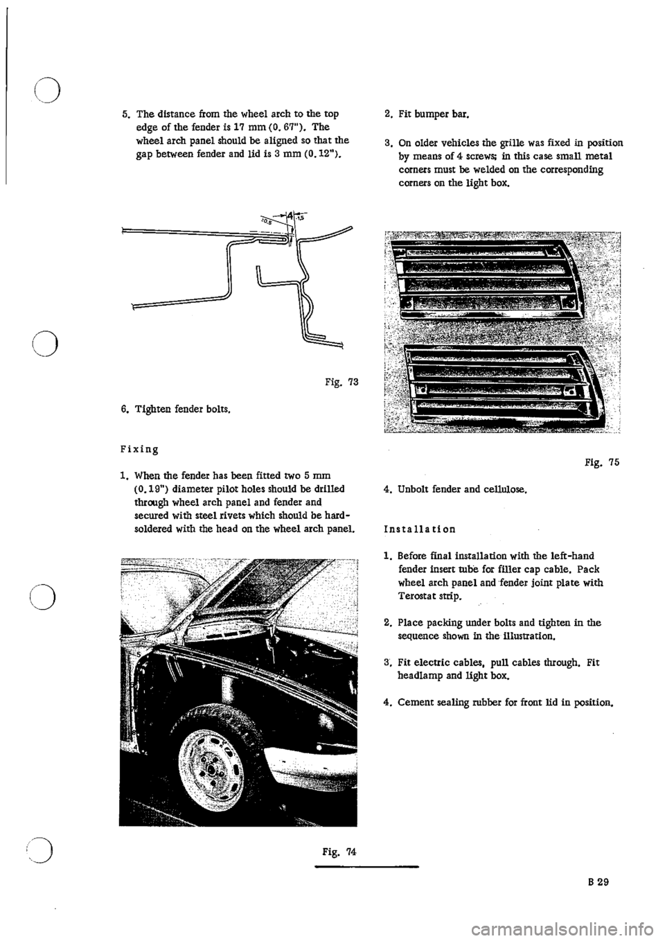 PORSCHE 911 1966 1.G Body Parts 2 Workshop Manual 