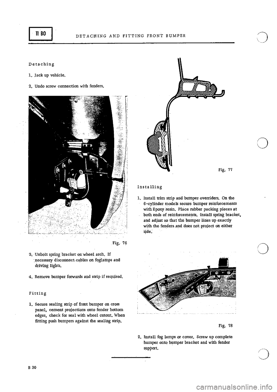PORSCHE 911 1966 1.G Body Parts 2 Workshop Manual 
