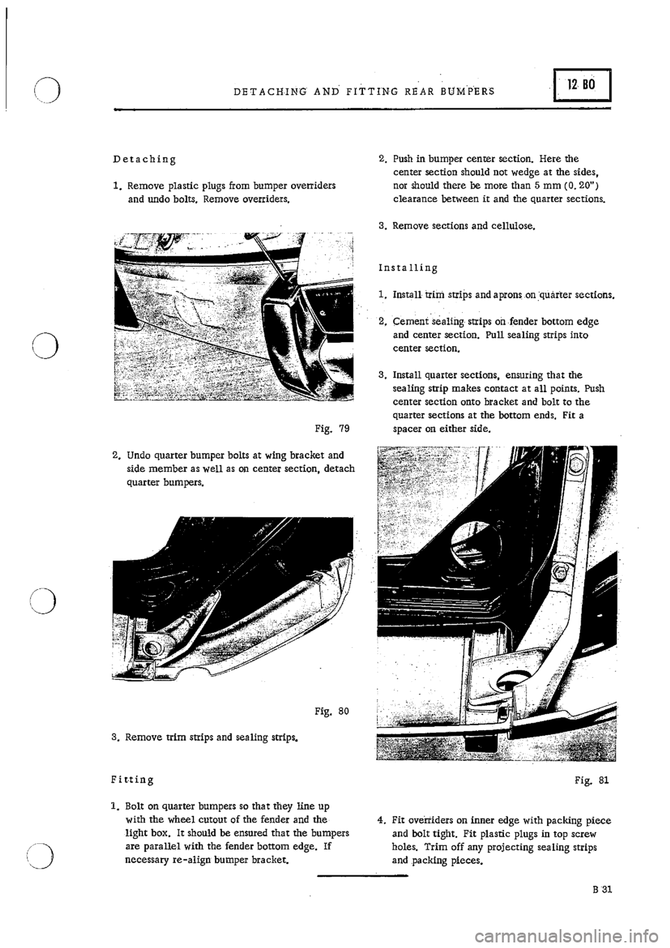 PORSCHE 911 1966 1.G Body Parts 2 Workshop Manual 