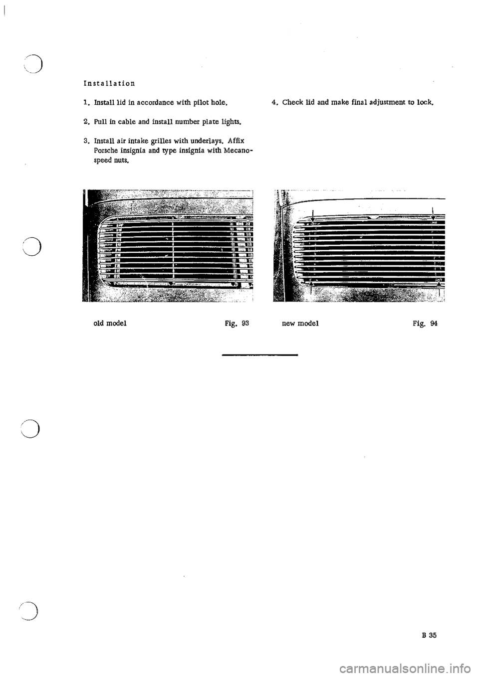 PORSCHE 911 1966 1.G Body Parts 2 Workshop Manual 