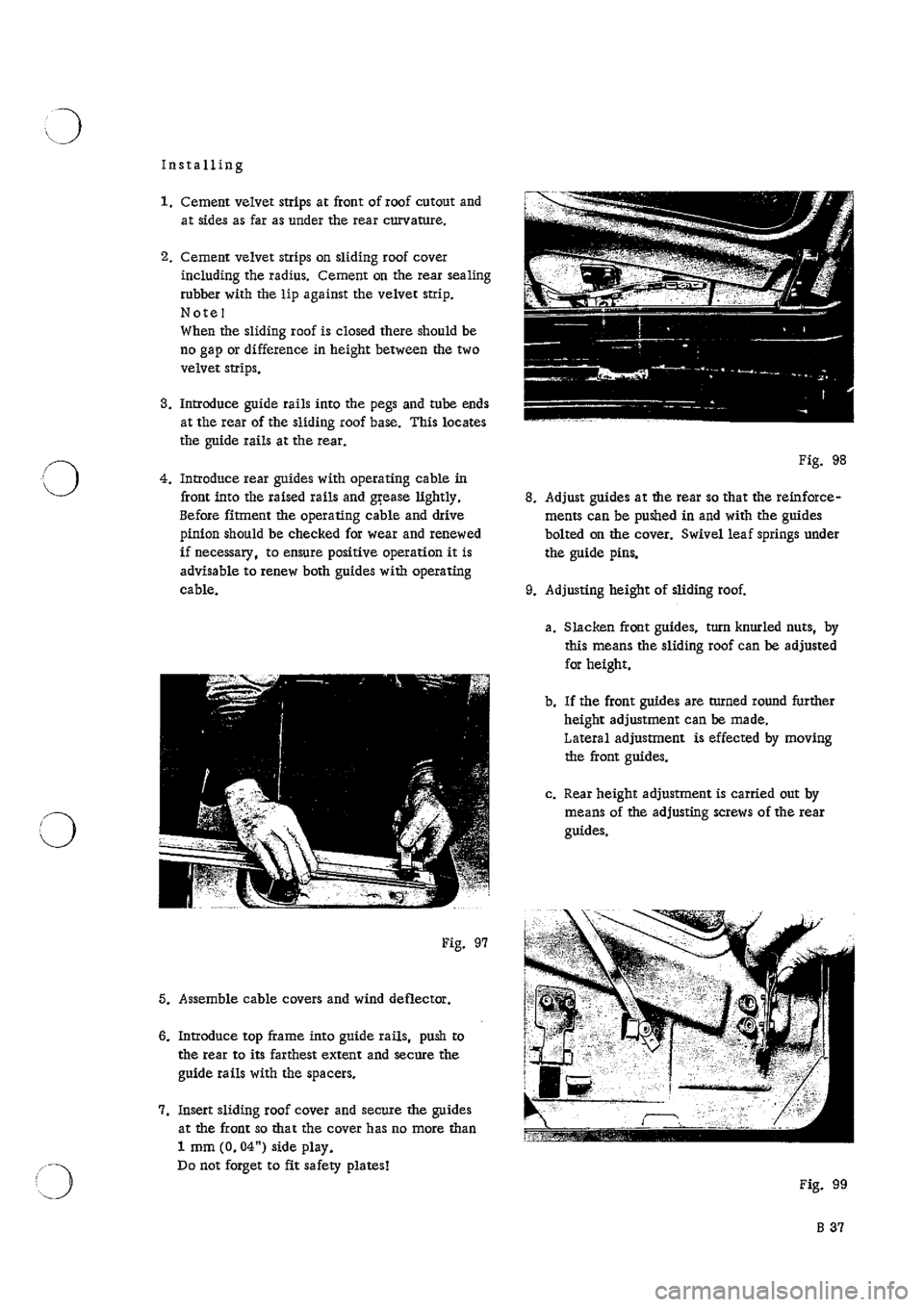 PORSCHE 911 1966 1.G Body Parts 2 Workshop Manual 