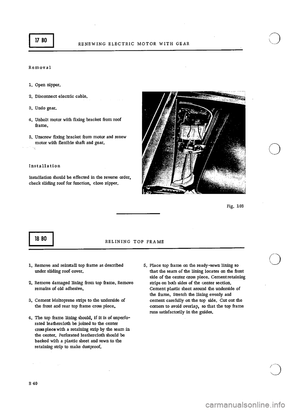 PORSCHE 911 1966 1.G Body Parts 2 Workshop Manual 