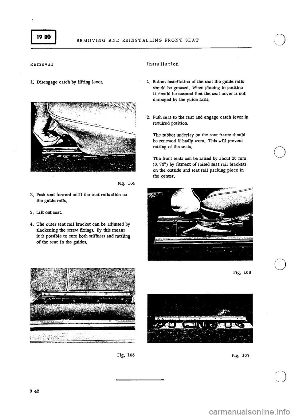 PORSCHE 911 1966 1.G Body Parts 2 Workshop Manual 
