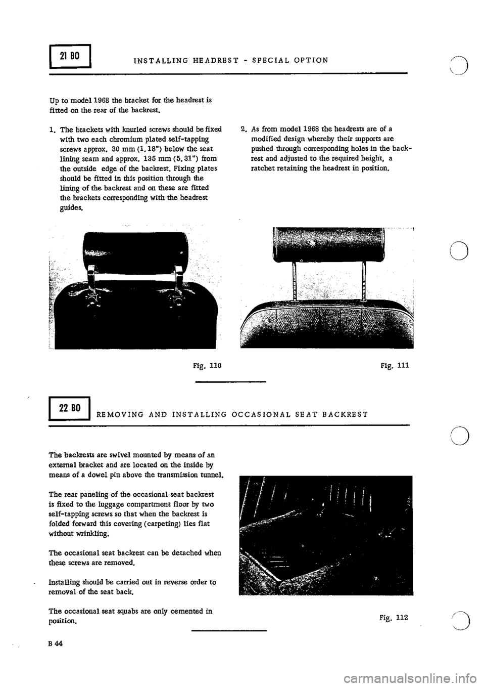 PORSCHE 911 1966 1.G Body Parts 2 Workshop Manual 