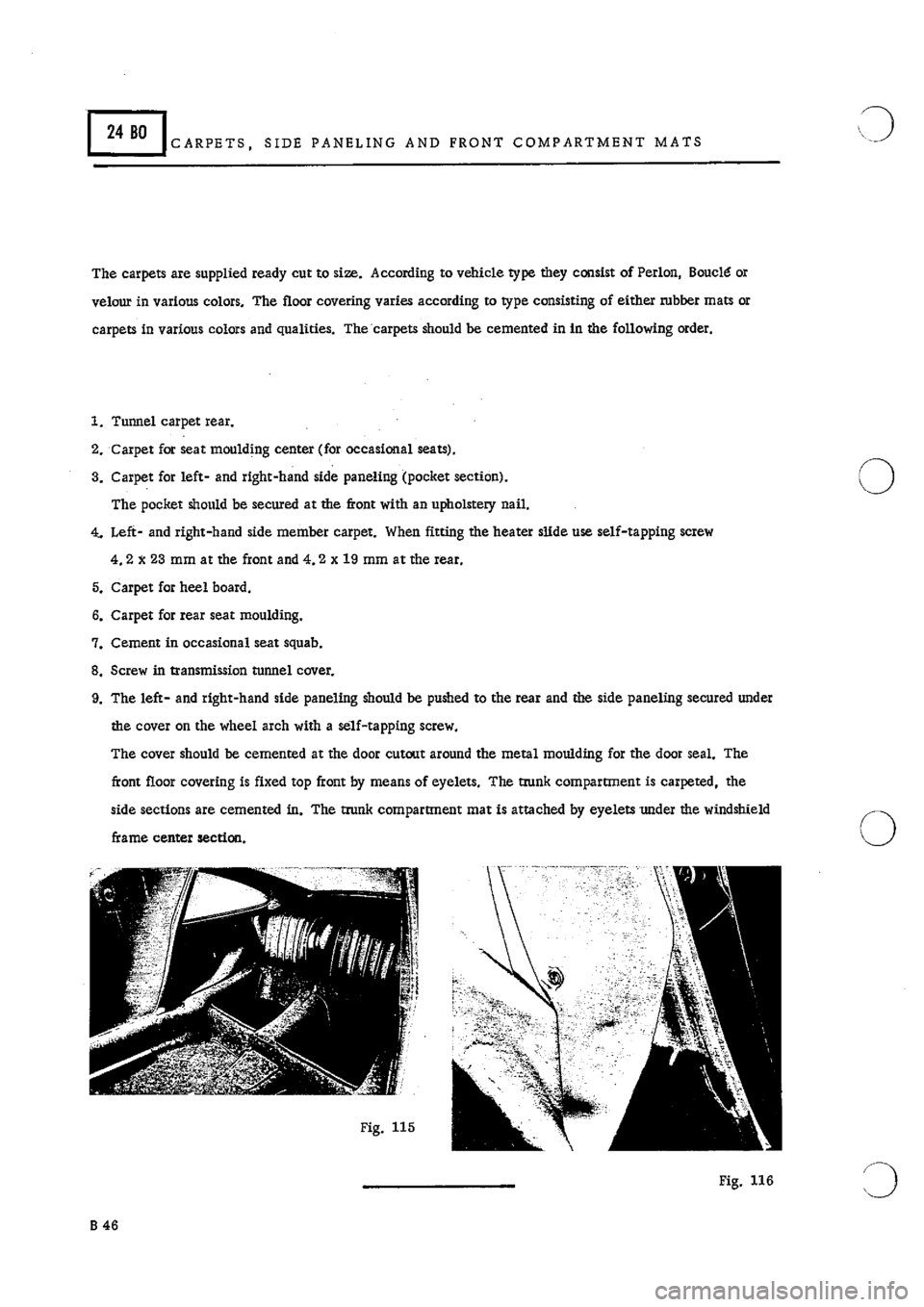 PORSCHE 911 1966 1.G Body Parts 2 Workshop Manual 