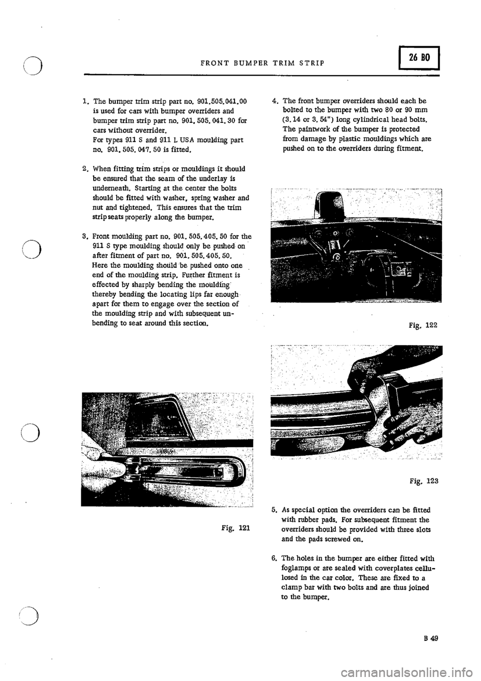 PORSCHE 911 1966 1.G Body Parts 2 Workshop Manual 
