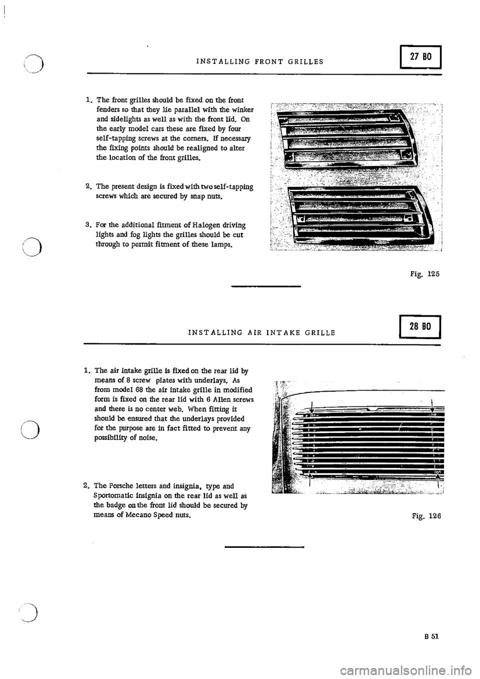 PORSCHE 911 1966 1.G Body Parts 2 Workshop Manual 