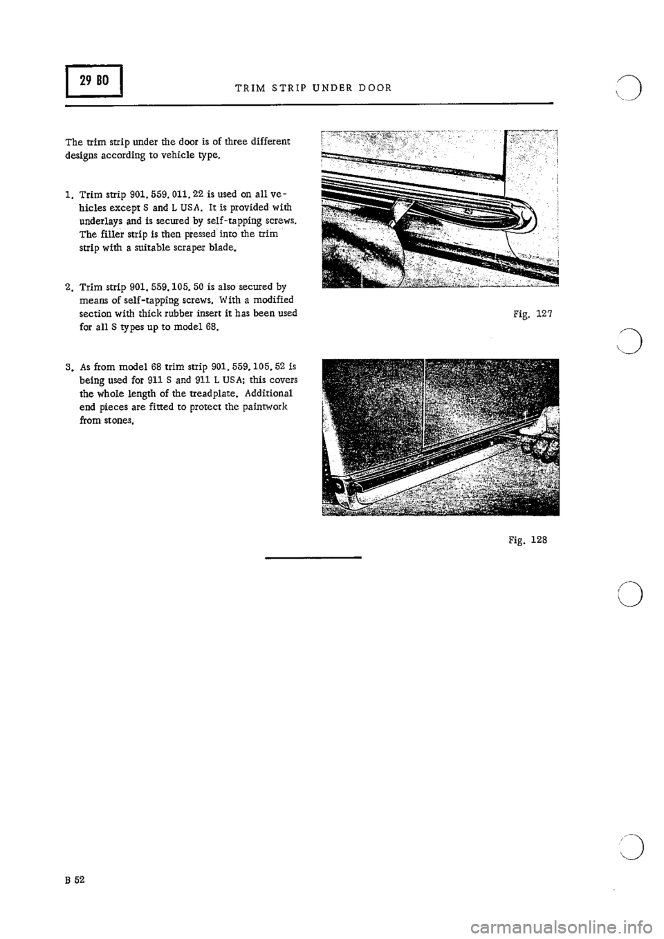 PORSCHE 911 1966 1.G Body Parts 2 Workshop Manual 