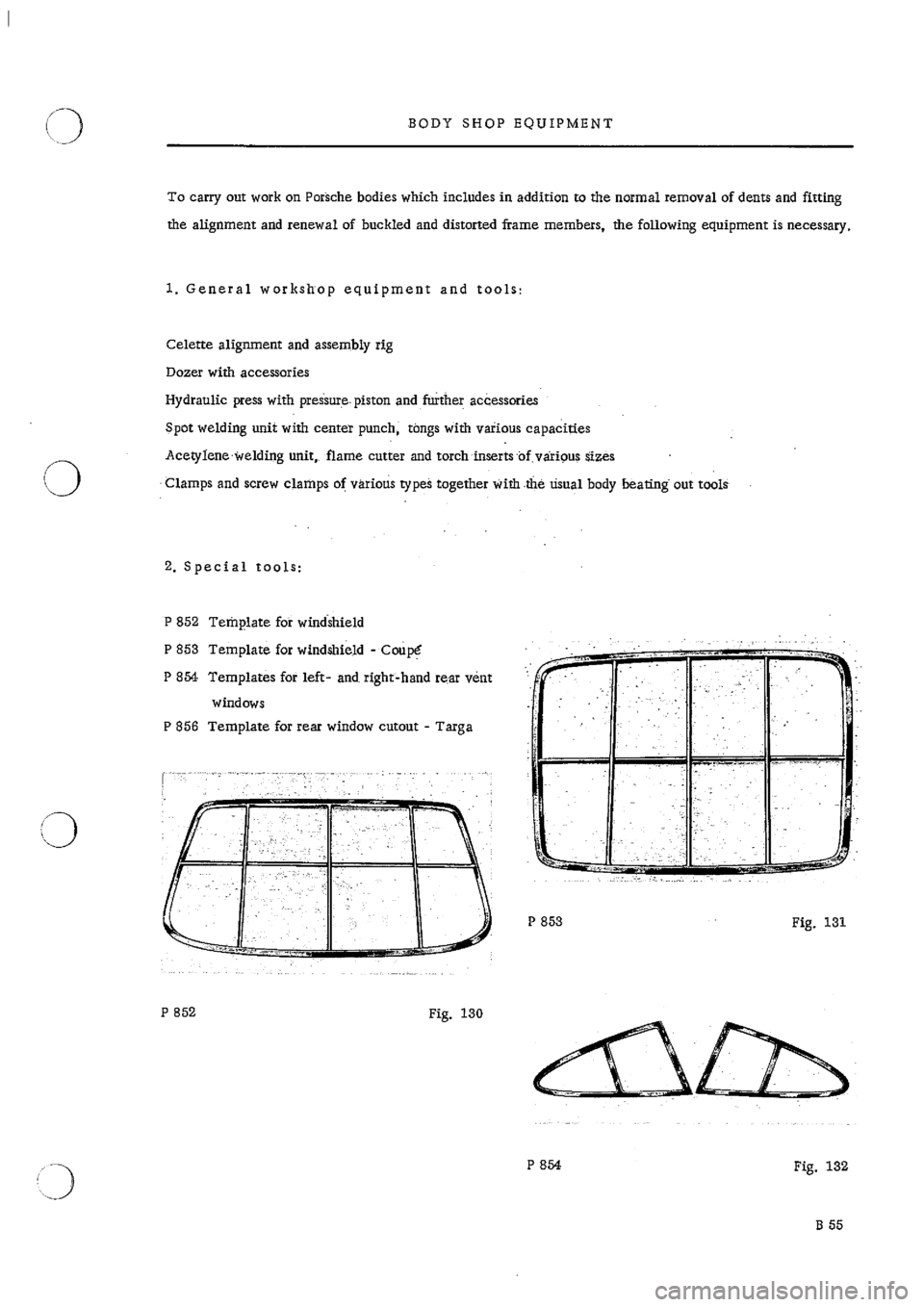 PORSCHE 911 1966 1.G Body Parts 2 Workshop Manual 