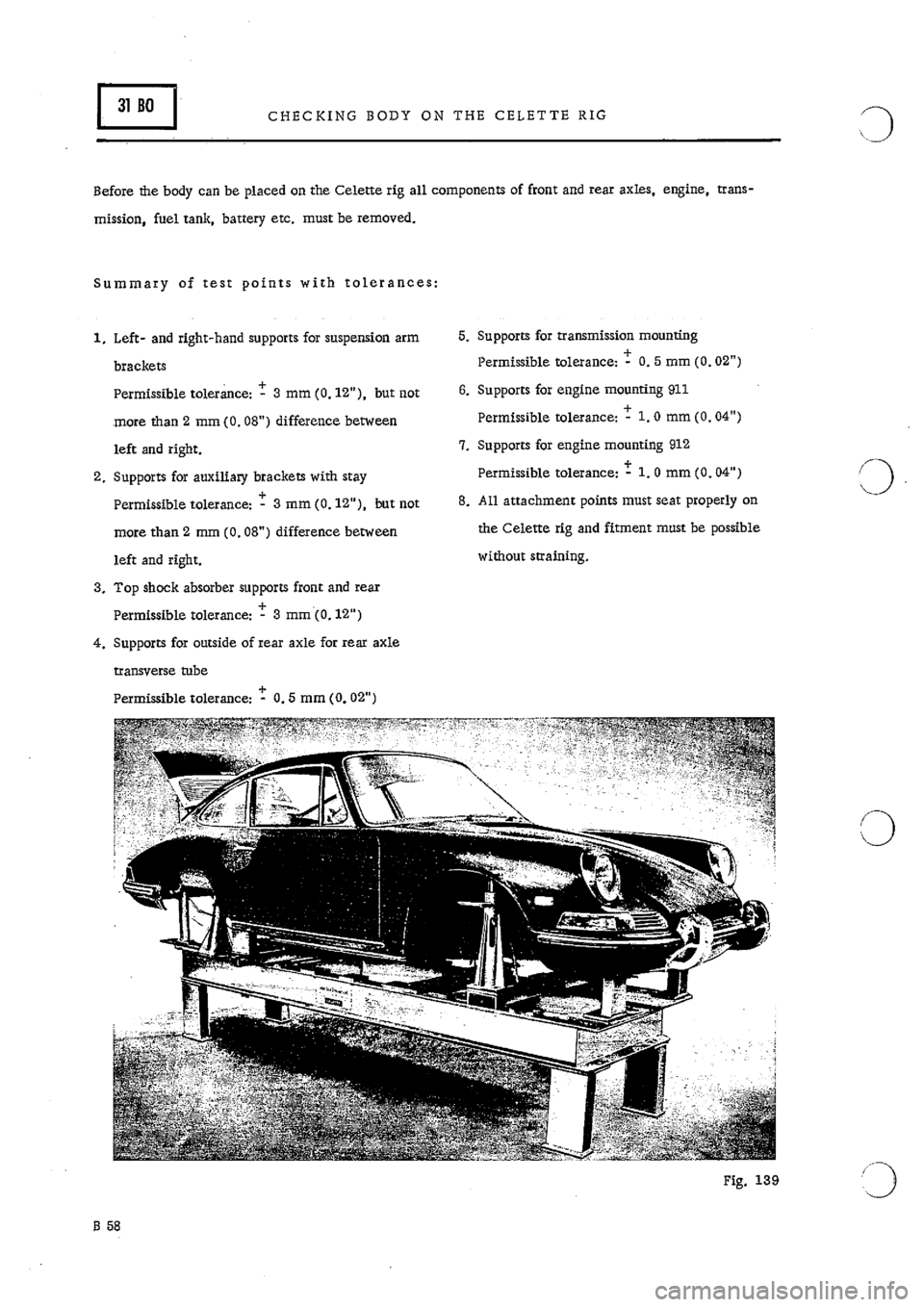 PORSCHE 911 1966 1.G Body Parts 2 Workshop Manual 