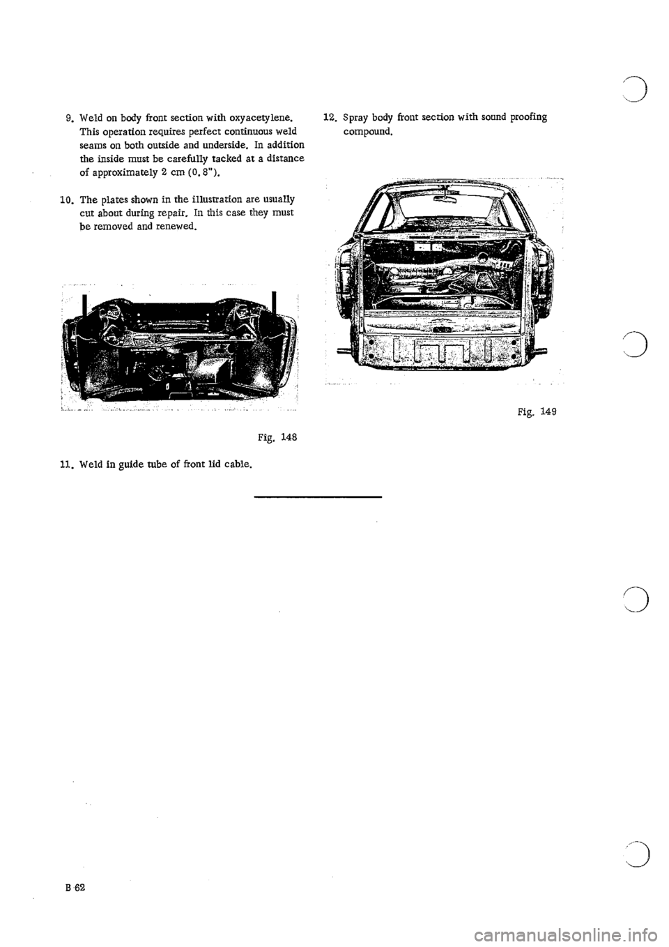 PORSCHE 911 1966 1.G Body Parts 2 Workshop Manual 