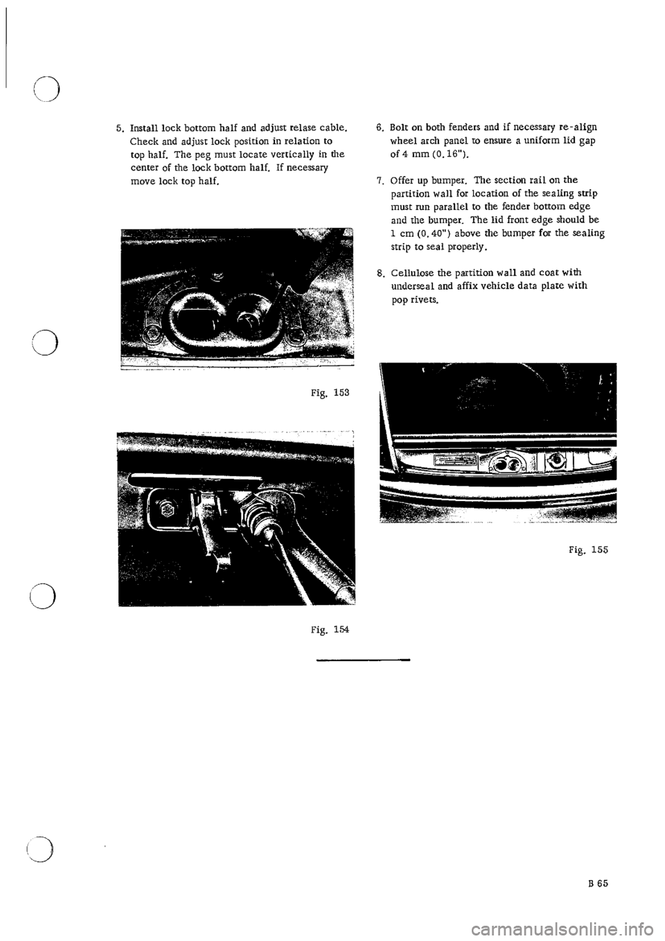 PORSCHE 911 1966 1.G Body Parts 2 Workshop Manual 