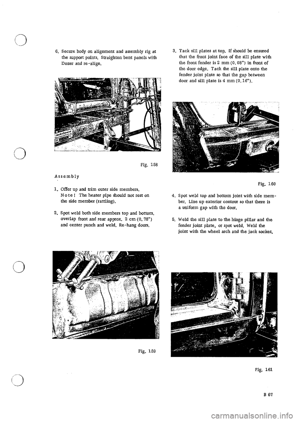 PORSCHE 911 1966 1.G Body Parts 2 Workshop Manual 