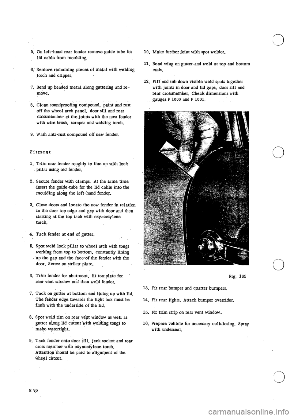 PORSCHE 911 1966 1.G Body Parts 2 Workshop Manual 