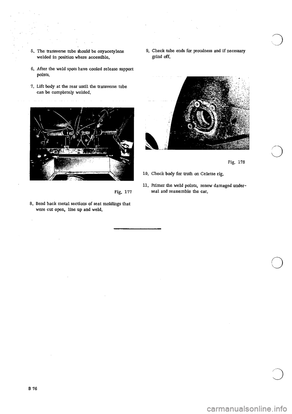 PORSCHE 911 1966 1.G Body Parts 2 Workshop Manual 