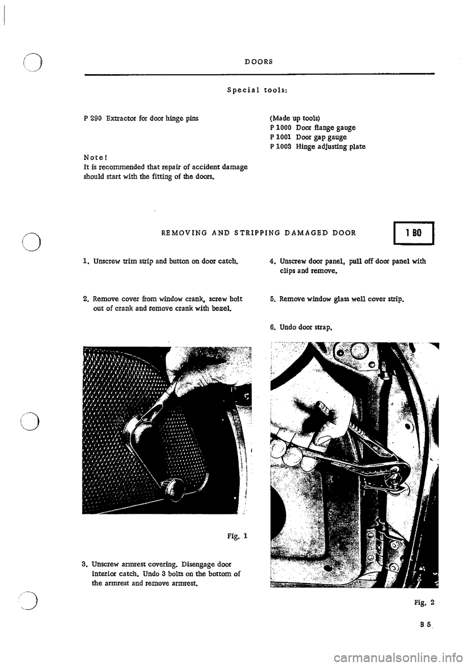 PORSCHE 911 1966 1.G Body Parts 2 Workshop Manual 