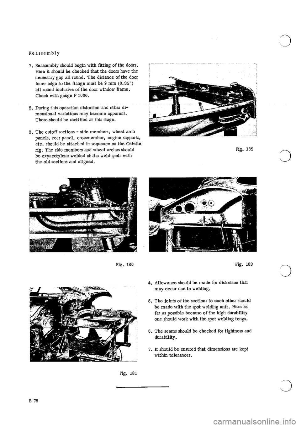 PORSCHE 911 1966 1.G Body Parts 2 Workshop Manual 