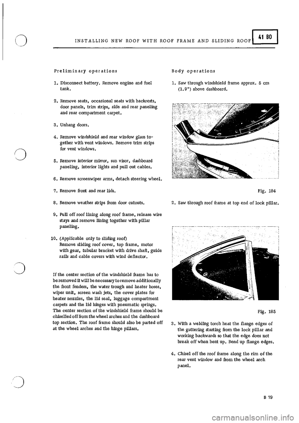 PORSCHE 911 1966 1.G Body Parts 2 Workshop Manual 