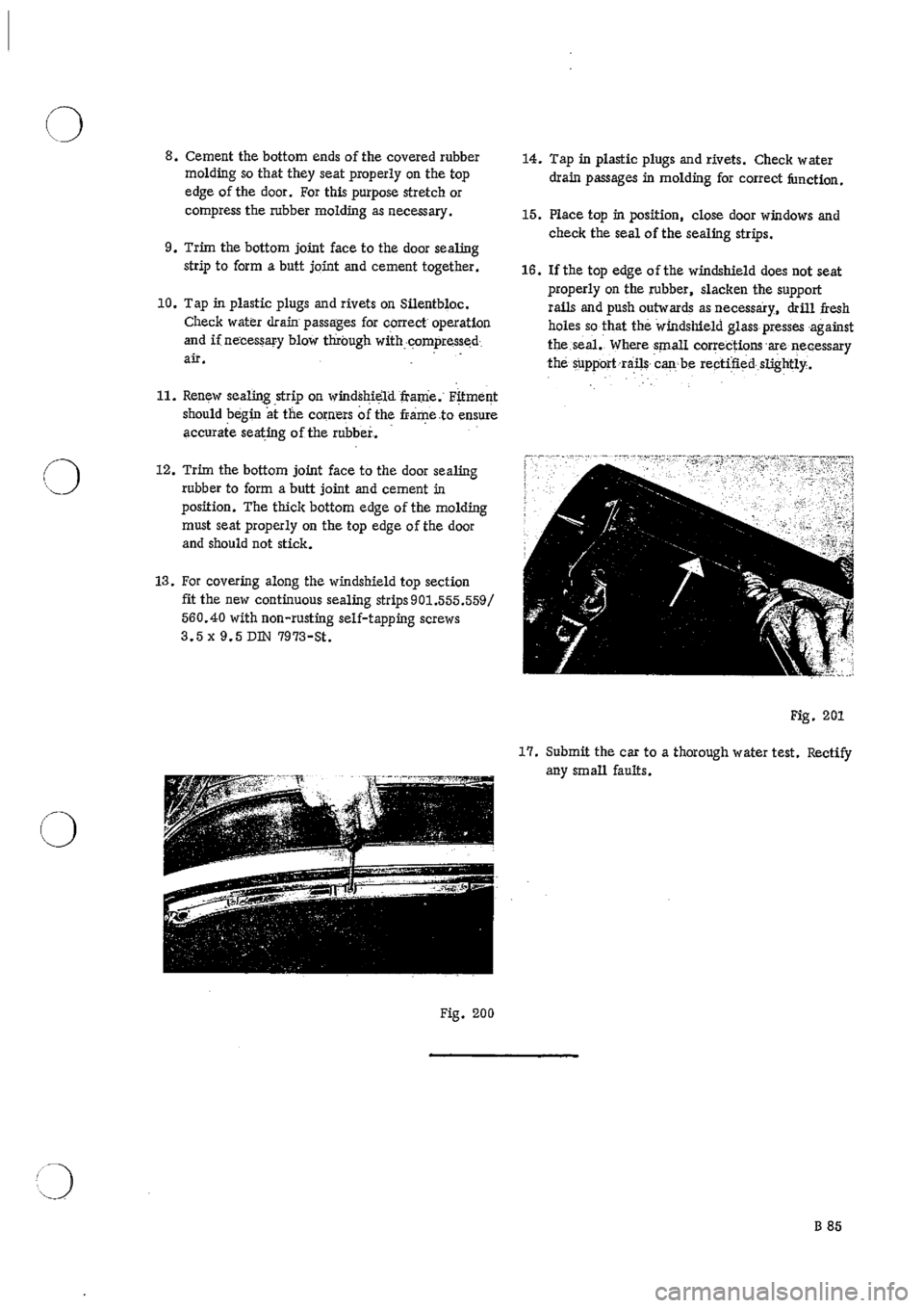 PORSCHE 911 1966 1.G Body Parts 2 Workshop Manual 