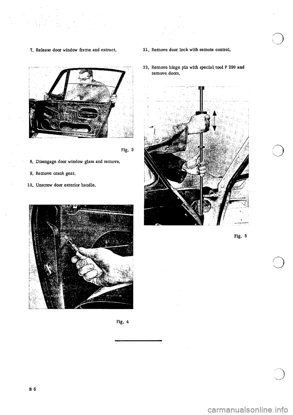 PORSCHE 911 1966 1.G Body Parts 2 Workshop Manual 