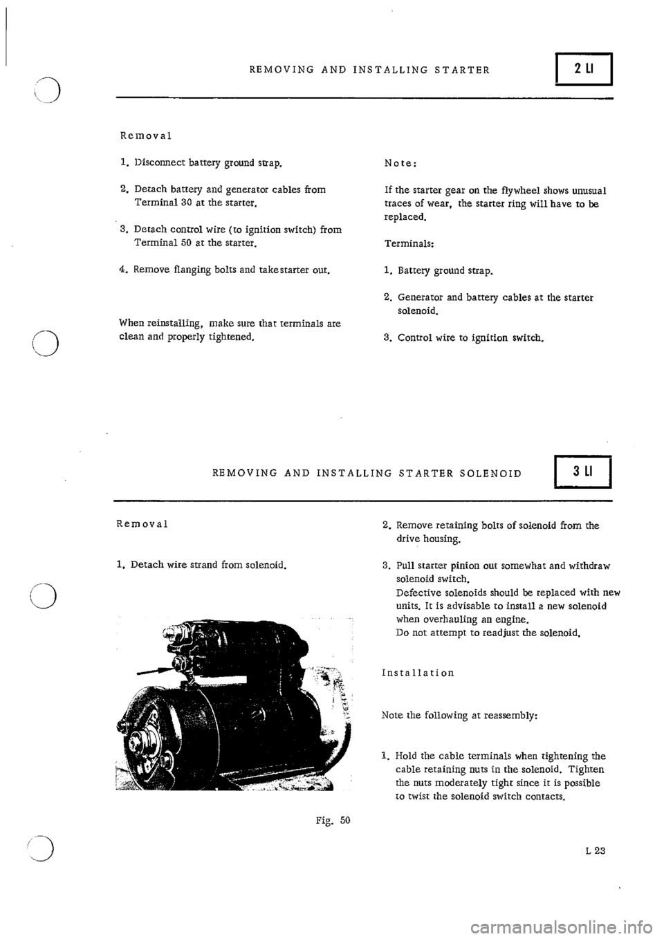 PORSCHE 911 1968 1.G Electrical Workshop Manual 