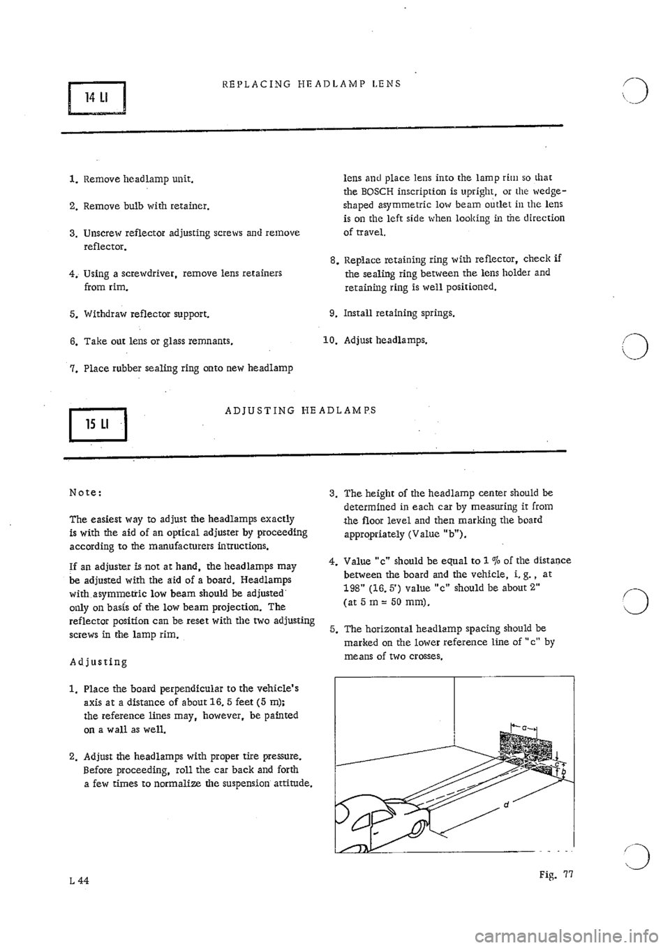 PORSCHE 911 1968 1.G Electrical Workshop Manual 